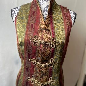 ZANOTTI gold toggle vest.